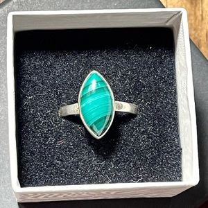 SOLD✨Green Malachite Stone Ring in Sterling Silver